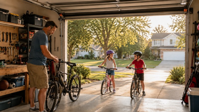 Summer garage use can mean more daily door cycles, especially with kids, bikes, tools, and outdoor gear.